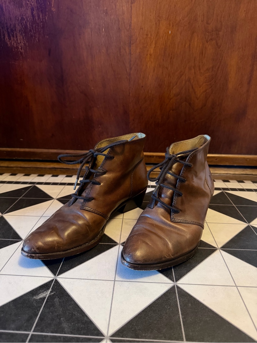Frye Ruby Leather Chukka Booties